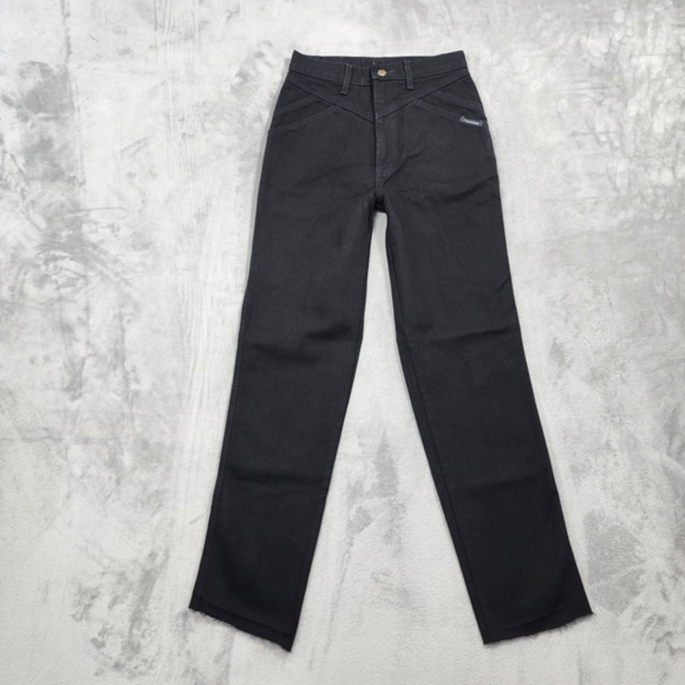 Vintage Rockies Jeans Womens 28/7 XL Black‎ High Rise Raw Hem Western Grunge 90s